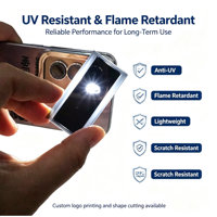 Panneau acrylique PMMA durable 3 mm, résistant aux UV et au feu, lisse, pliable, personnalisable pour la publicité de consoles de jeux et la découpe