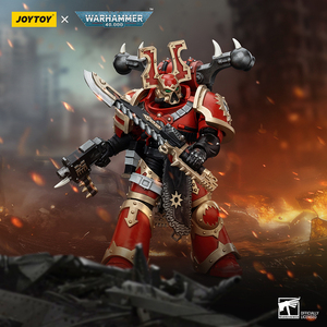 JOYTOY Warhammer40K World Eaters Khorne Berzerker1 <span class=keywords><strong>Figurine</strong></span> d'action à l'échelle 1/18 Modèle articulé <span class=keywords><strong>Figurine</strong></span> de collection Accessoires - Product Image 6