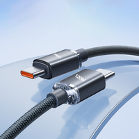 Cable de Carga Rápida USB C a Tipo C de 120W PD, Conector Naranja, Cable de Datos de Nailon Trenzado con Diseño Interno Visible para Teléfono