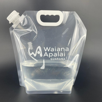 Pochette d'emballage pour boisson 1,5 l 2,5 l 5l Sac à jus Doypack avec bec imprimé en plastique Pochette à bec verseur d'eau