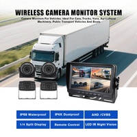 Système de surveillance des angles morts, kit de caméra de recul pour voiture avec vue à 360°, moniteur DVR 7 pouces, rétroviseur AHD 4 canaux pour camping-car