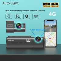 Caméra de tableau de bord DVR automatique 4K à double objectif Starvis2 avec vision nocturne, enregistreur vidéo, ADAS intégré, Wi-Fi, boîte noire pour véhicule, garantie 1 an