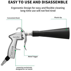 Pistolet de lavage de pulvérisation intérieure de voiture à haute pression outil d'équipement de lavage de voiture à impulsion d'air - Product Image 6