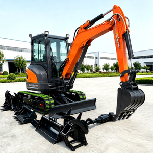 จัดส่งฟรี รถขุดขนาดเล็ก 2.5 ตัน มาตรฐาน CE EPA เครื่องยนต์ Kubota รถขุดตีนตะขาบขนาดเล็กแบบมีห้องโดยสาร รถขุดไฮดรอลิกขนาดเล็ก - Product Image 1