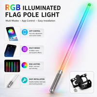 Lampe LED d'ambiance pour mât de drapeau, véhicule tout-terrain, moto, lampe de toit, antenne lumineuse, lanterne