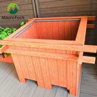Boîte à fleurs en WPC résistante aux insectes, anticorrosion et écologique pour jardin