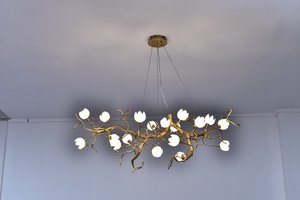 <span class=keywords><strong>Lustre</strong></span> <span class=keywords><strong>en</strong></span> cuivre et laiton populaire MEEROSEE, style branche d'arbre linéaire, éclairage décoratif, luminaire suspendu <span class=keywords><strong>en</strong></span> forme de <span class=keywords><strong>fleur</strong></span>, MD86928 - Product Image 4