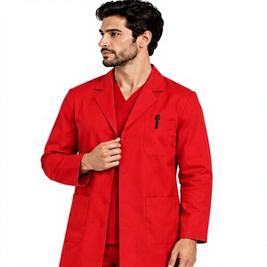 Female Doctor <b>Lab</b> <b>Coat</b> <b>White</b> Long Sleeve Professional Medical Uniform Breathable Cotton Blend Laboratory Workwear Hospital - Product Image 1