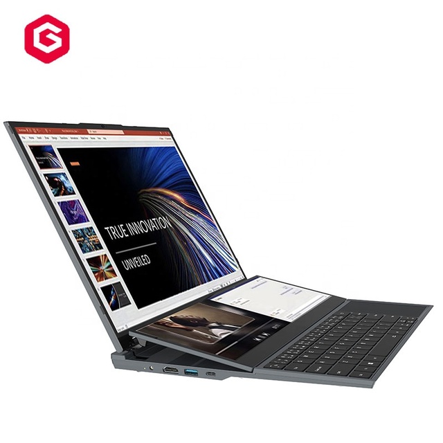 For Home Student Laptop Notebook I7 Processor Portable Monitor Double Screen Laptop 2 in 1 Laptop Dual Touch Screen