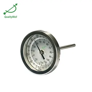 Pengukur suhu stabil responsif termometer Bimetal Boiler Gas