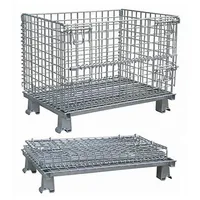 Cage de stockage de pneus pliable en acier galvanisé durable avec une capacité de 1000 kg pour entrepôt.