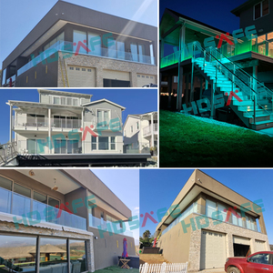 KHÁCH SẠN văn phòng tòa nhà căn hộ ban công lan can kính lan can biệt thự bên bờ biển dẫn ánh sáng kính lan can sàn kính lan can hàng rào - Product Image 4