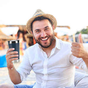 Venta caliente 500ml de doble pared de acero inoxidable aislado enfriador lata de cerveza al vacío enfriador mantener frío - Product Image 3