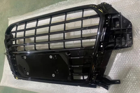 Grille de pare-chocs avant ABS de haute qualité style SQ3 pour Audi Q3 SQ3 2013-2016 8U, cadre chromé, fond noir brillant, marque PNB 1