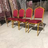 Chaise de salle à manger empilable en tissu, confortable, pour réunions, mariages, banquets, chaise d'hôtel - Vente en gros usine