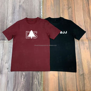 도매 남자의 체육관 근육 목 티셔츠 사용자 정의 자수 ringspun 면 220GSM 부드러운 여름 일반 DTG 인쇄 100% 면 - Product Image 3