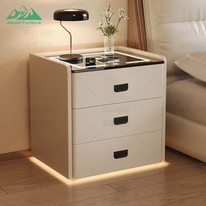 <span class=keywords><strong>Table</strong></span> <span class=keywords><strong>de</strong></span> <span class=keywords><strong>chevet</strong></span> moderne Wayon avec serrure numérique, haut-parleur Bluetooth, charge sans fil, 3 tiroirs - Product Image 3