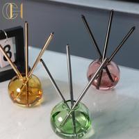 Bougie parfumée liquide de luxe faite à la main, base en verre taillé cristal, rechargeable, pour la maison, l'hôtel, décoration aromatique, Halloween, Noël, fêtes