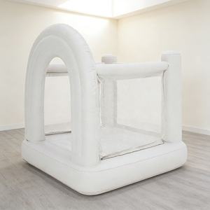 Castillo Inflable Pequeño Blanco para Niños, Mini Ciudad Arcoíris, Jumper Interior Silencioso, Castillo Hinchable para Niños - Product Image 5