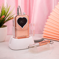 2025 Recharge Portable 35000 tr/min perceuse à ongles OEM forme de coeur sans noyau professionnel ongles Tech perceuse Salon nouvel an cadeau