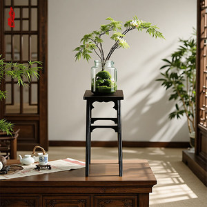 Mesa Auxiliar de Resina Estilo Chino, Diseño Cuadrado Clásico <span class=keywords><strong>Minimalista</strong></span>, Estilo Antiguo, Decorativa para Sala de Estar o Salón de Té - Product Image 2