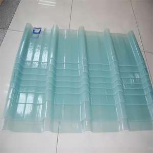 Teja vidriada de plástico ondulado de policarbonato transparente moderno Hojas de techo corrugadas galvanizadas transparentes de fibra de vidrio Hotel - Product Image 2