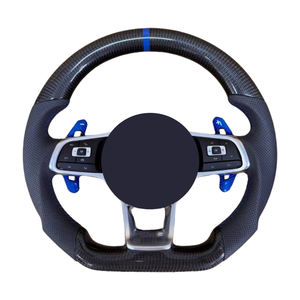 Volante de cuero perforado de carbono de bajo <span class=keywords><strong>precio</strong></span> al por mayor para Volkswagen Golf7 Golf6 Jetta Troc volante universal - Product Image 1