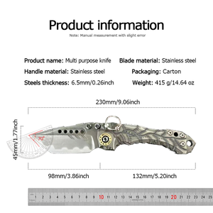 Couteau de combat tactique personnalisable ML T1 DIY, lame fixe en acier inoxydable de haute qualité, épaisseur 6,5 mm, garantie 1 an - Product Image 3