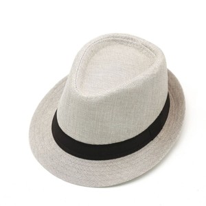 Fedora Hat Polyester/Cotton Solid Color Wide Brim Unisex Casual Outdoor Spring Summer <b>Sunscreen</b> Breathable Windproof - Product Image 2