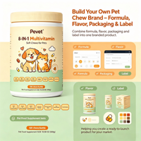 Pevet 8-en-1 Multivitamines à croquer pour chiens : Soutient la peau, le pelage, les articulations, le cœur, la digestion, la santé urinaire, la vision et la santé bucco-dentaire – Stock privé