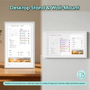 Calendario Electrónico con Pantalla Táctil de 21.5 Pulgadas, Tabla de Tareas Interactiva, Gestión de Horarios, Reloj Digital WiFi, Diseño Minimalista para - Product Image 3