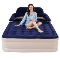 Lit gonflable pliable automatique avec pompe intégrée pour le camping en plein air, les voyages, matelas gonflable