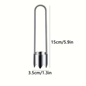 2 pieces of stainless steel core remover <b>tools</b>, suitable for apples, peppers, tomatoes, and fruit core removal. Durable and easy - Product Image 6