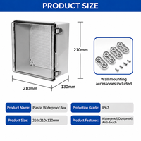 Boîte de jonction étanche IP67 en ABS avec couvercle à fermeture rapide et plaque de montage pour éclairage extérieur et irrigation