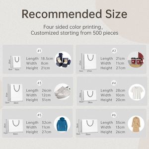 Sac en papier d'achat personnalisé de luxe, petit sac cadeau promotionnel pour les petites entreprises, pour les vêtements de détail, les bijoux, avec votre propre logo imprimé, grande taille - Product Image 6