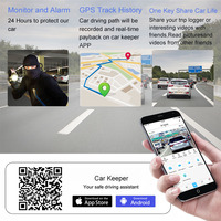 7 pouces 4G WiFi Android 8.1 GPS voiture Auto 1080P enregistreur vidéo double caméra 2 + 16G Dashcam GPS Navigation avec cartes européennes gratuites