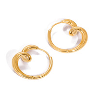 Gaovo Boucles d'oreilles créoles en acier inoxydable plaqué or 18 carats pour femme, étanches, hypoallergéniques, collection de bijoux romantiques et tendance, cadeau