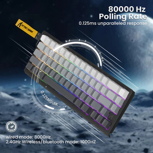 <span class=keywords><strong>Teclado</strong></span> Inalámbrico ATTACK SHARK X68PRO HE 60% con Cable En Espiral, Tres Modos, Frecuencia de Sondeo de 8000Hz, <span class=keywords><strong>Teclado</strong></span> para Juegos DKS - Product Image 5