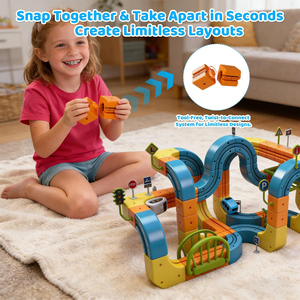 Juguete de Pista de Cubos de Fusión de 127 Piezas con Trenes, Nuevo Set de <span class=keywords><strong>Tren</strong></span> Eléctrico con Rieles para Niños, Pista Infinita 3D que Desafía la Gravedad, <span class=keywords><strong>Tren</strong></span> Eléctrico - Product Image 3