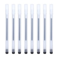 Stylo bille transparent givré blanc 0,5 mm encre noire coque plastique usage bureau et école YS-Little White Pen