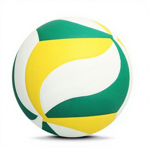 Ballon de volley-ball taille 5 vert jaune blanc tourbillon, prix usine, doux au toucher, pour entraînement, extérieur, intérieur, plage, match, qualité supérieure, emballage inclus - Product Image 4