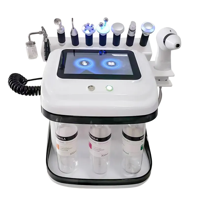 Machine à éplucher la dermabrasion à l'oxygène resserrement du visage Lift RF Beauty avec analyseur de peau ou de cheveux