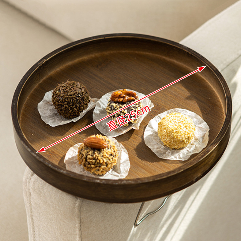 Round sofa tray (stainless steel handle)