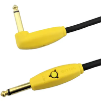 Cable de instrumento eléctrico, de guitarra de 1/4 Cable ", Cable de parche de bajo, Pedal de guitarra, botón de Control de silencio