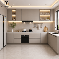 Îlot de cuisine moderne modulaire avec évier, personnalisation complète de la maison, conception gratuite sur mesure
