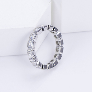 Anillo de Diamantes Asscher de Plata 925 Messi Jewelry MSR-1390 - Product Image 2