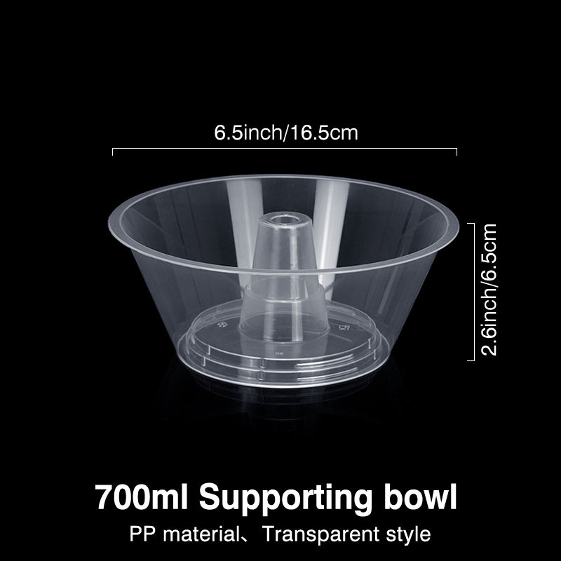 Bol transparent de 700 ml sans couvercle