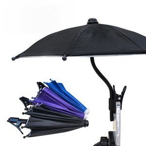 IStapromo Gifts Metal-Flexible Hose Motorcycle <b>Umbrella</b> Bendable Clip Holder Mini Sun-Protective Parasol for Mobile Phone - Product Image 1