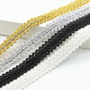 Deepeel KY202 1.3cm DIY giyim ev tekstil aksesuarları trim şerit Sequins kırpma örme altın dantel