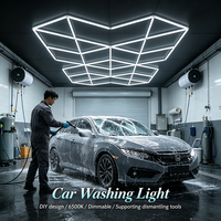 Éclairage pour station de lavage automobile 6500K LED, système d'éclairage de plafond personnalisable et dimmable à assembler soi-même